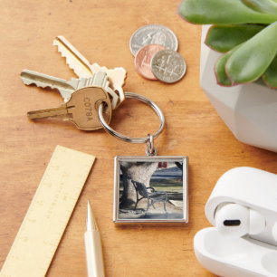 timelessimaging logo on keychain. key ring