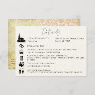 Timeline Order of Events Heart Leaf Tree Enclosure Invitation