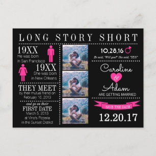 Timeline Save the Date Post Card