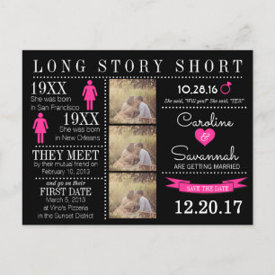Timeline Save the Date Post Card