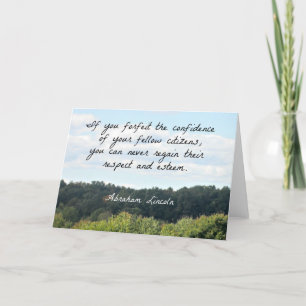 Timely Quote by Abraham Lincoln Card