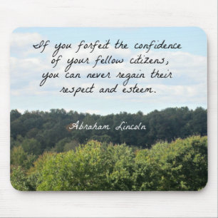 Timely Quote by Abraham Lincoln Mouse Mat