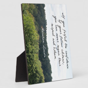 Timely Quote by Abraham Lincoln Plaque