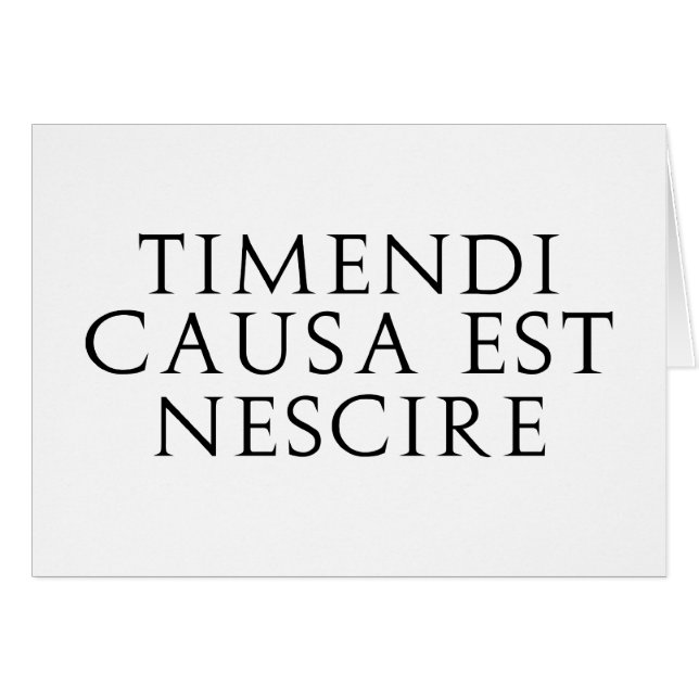 Timendi Causa (Front Horizontal)