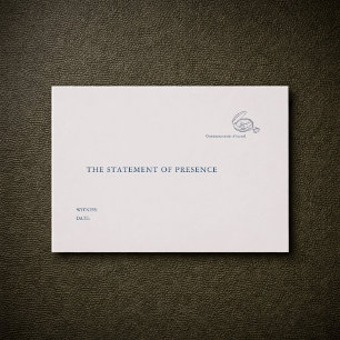 Timepiece- Minimalist Wedding Witness Notecards 