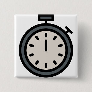 timer 15 cm square badge