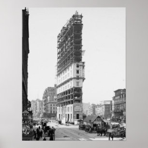 Times Building Under Construction, New York: 1904 Poster