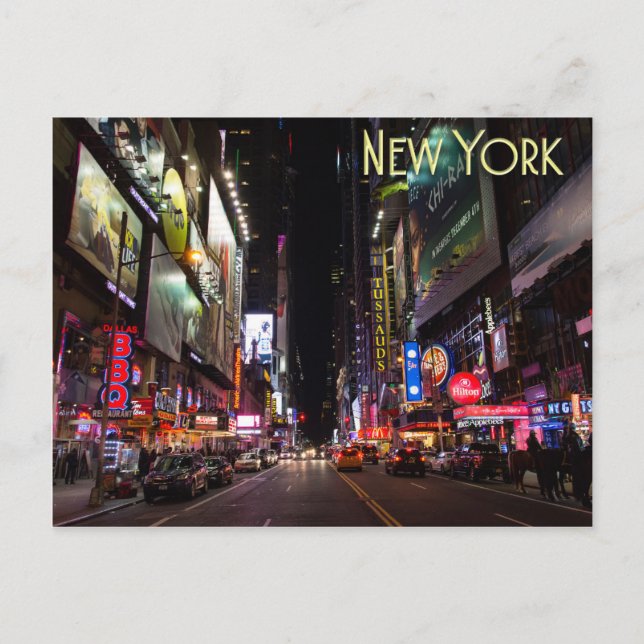 Times Square and 42nd Street Postcard (Front)