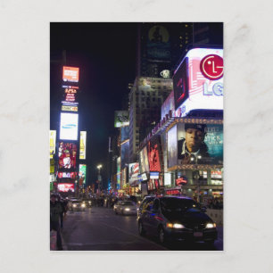 Times Square at night in Manhattan, New York Postcard