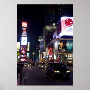 Times Square at night in Manhattan, New York Poster
