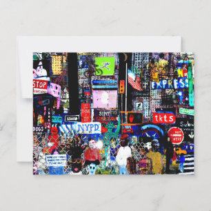 Times Square at Night Postcard