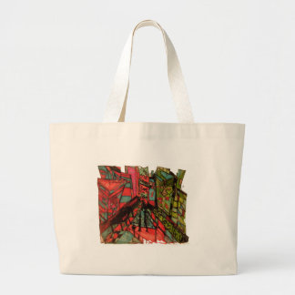 times square cnbc ink large tote bag