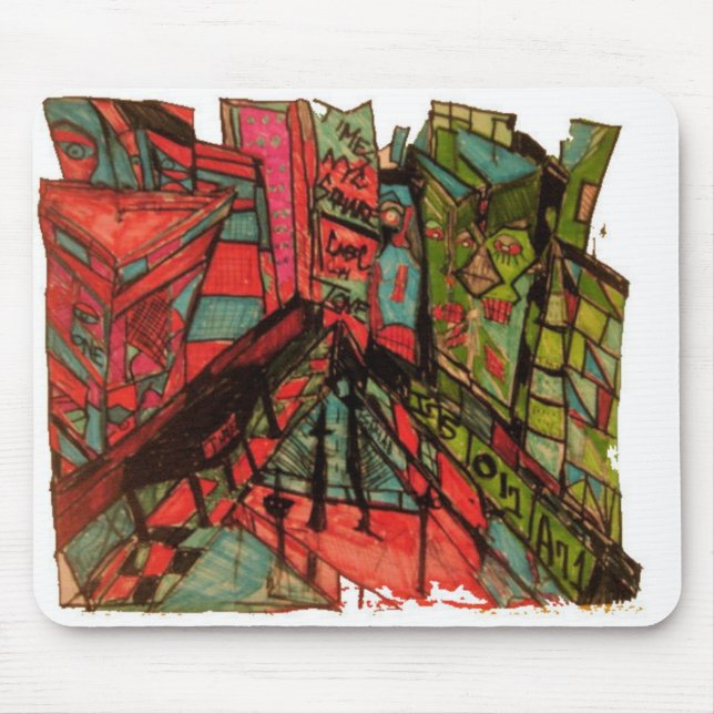 times square cnbc ink mouse mat (Front)