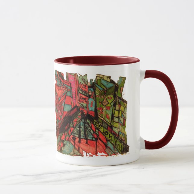 times square cnbc ink white mug (Right)