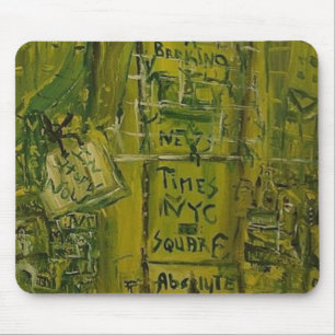 TIMES SQUARE LIME MOUSE MAT