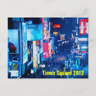 Times Square New Years Eve Holiday Postcard