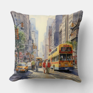 Times Square New York City Throw Pillow