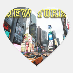 Times Square New York City USA Heart Sticker