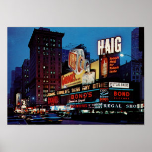 Times Square, New York City Vintage Poster