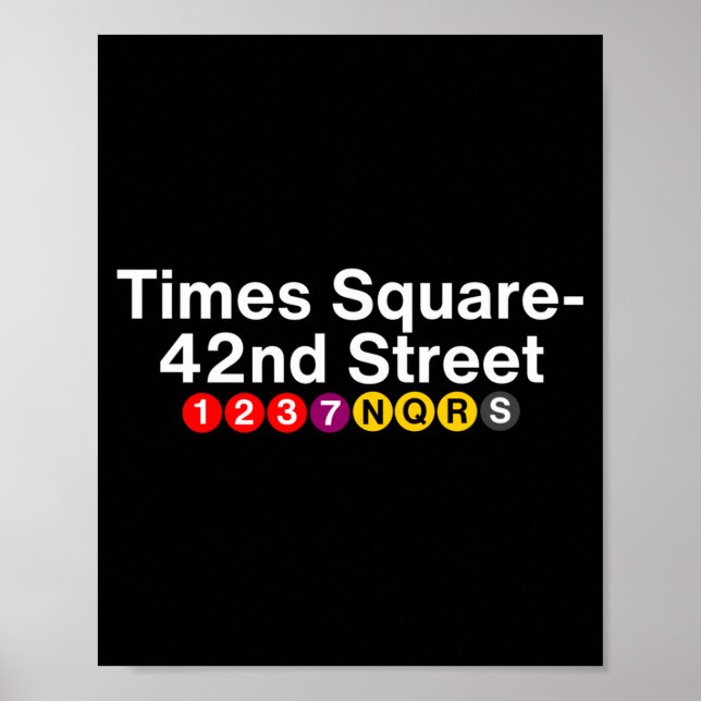 Times Square New York Subway Station Signs, Nyc Tr Poster (Front)