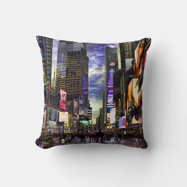 Times Square Photo in HDR Cushion (Front)
