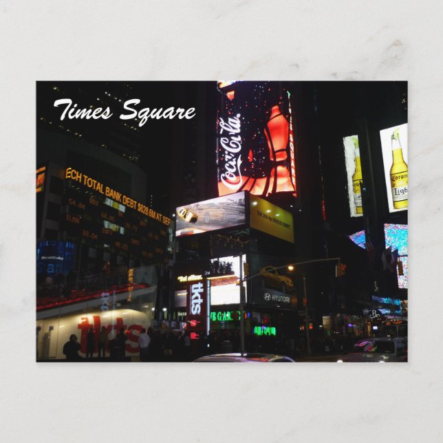 times square signs postcard (Front)