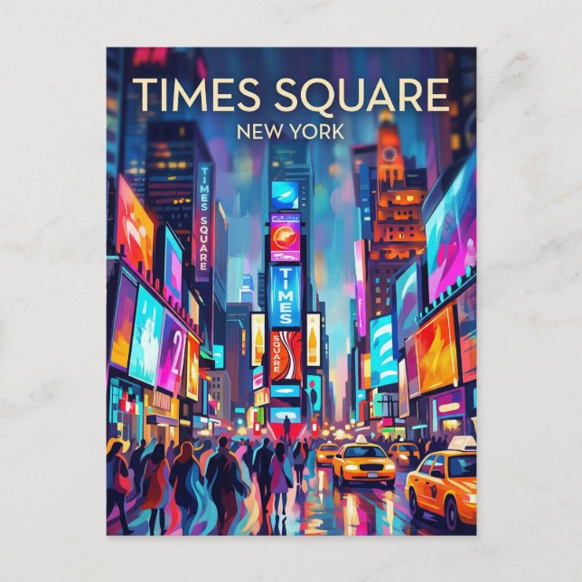 Times Square USA Postcard (Front)