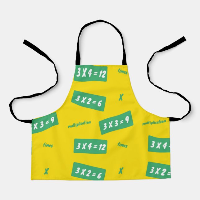 Times three yellow learning apron (Front)
