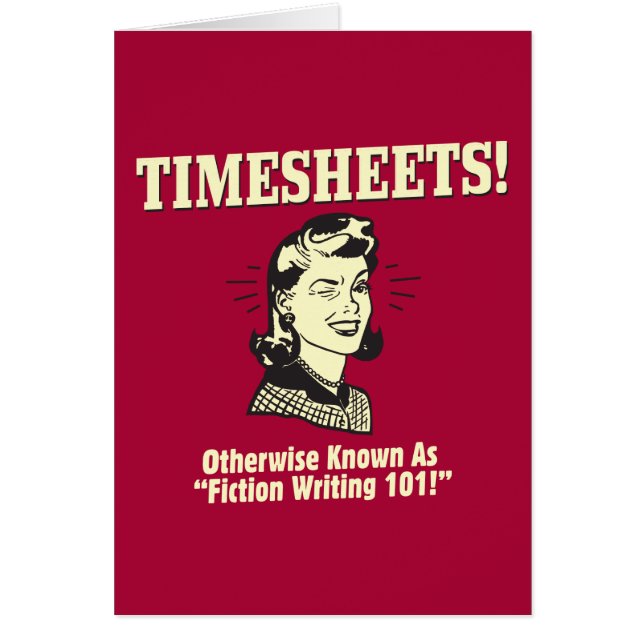Timesheets: Fiction Writing 101 (Front)