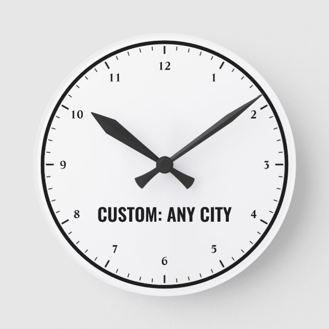 Timezone Clock - Customise for any city (Front)