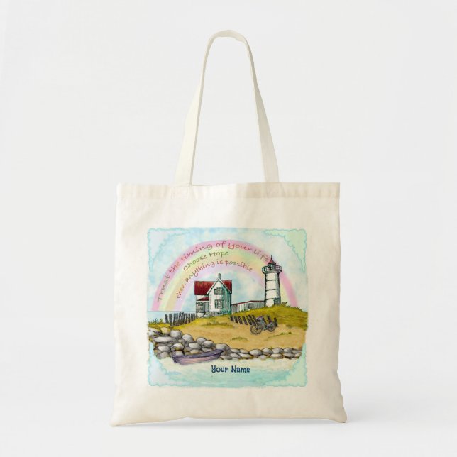 Timing Lighthouse Tote Bag (Front)