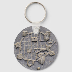 Timisoara Romania citadel map paving stone ancient Key Ring