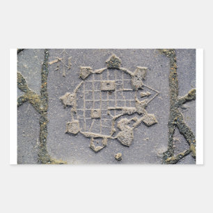 Timisoara Romania citadel map paving stone ancient Rectangular Sticker