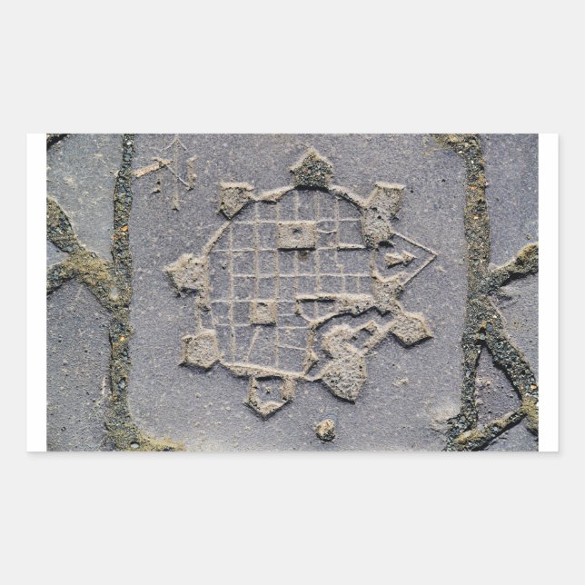 Timisoara Romania citadel map paving stone ancient Rectangular Sticker (Front)