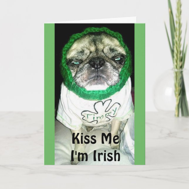 Timmy "Kiss Me I'm Irish" Greeting Card (Front)
