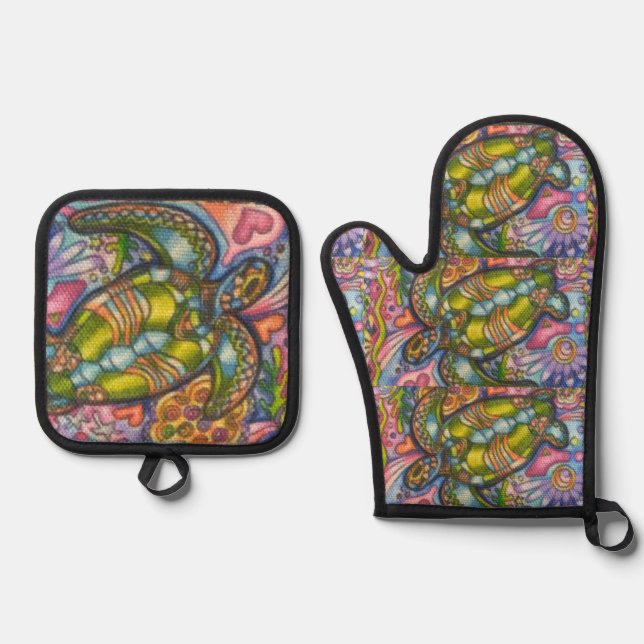 Timmy Oven Mitt and Pot Holder Set (Front)