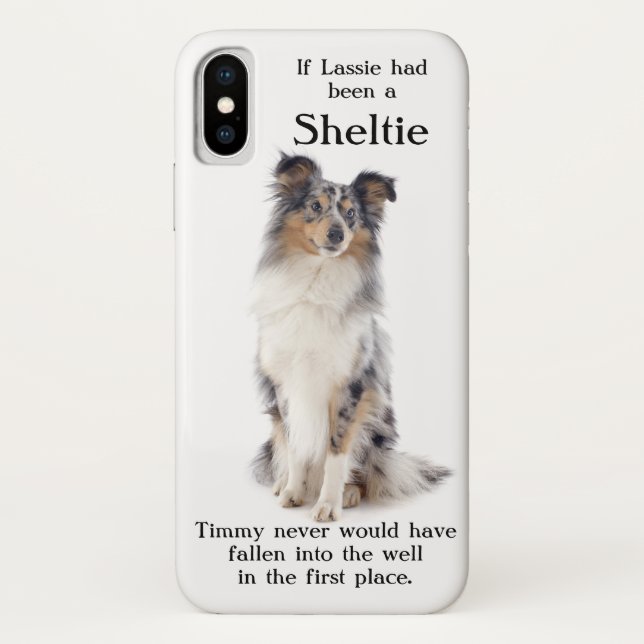 Timmy's Blue Merle Sheltie iPhone X Case (Back)