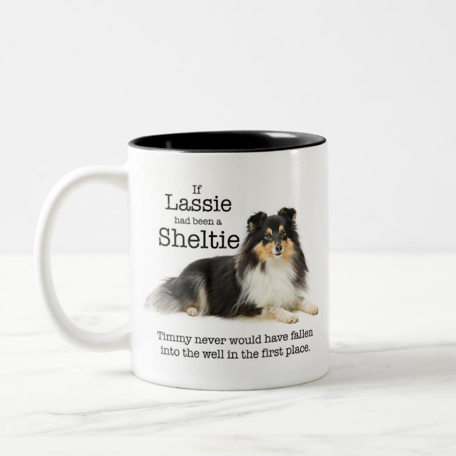 Timmy's Tri-Colour Sheltie Mug (Left)