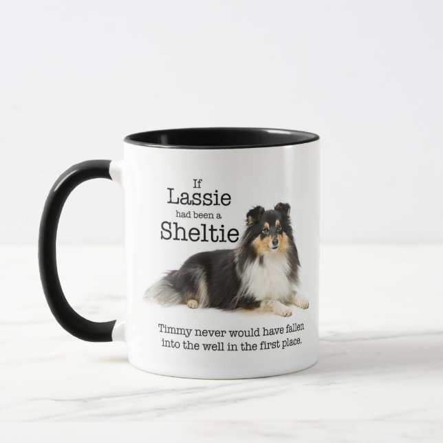 Timmy's Tri-Colour Sheltie Mug (Left)