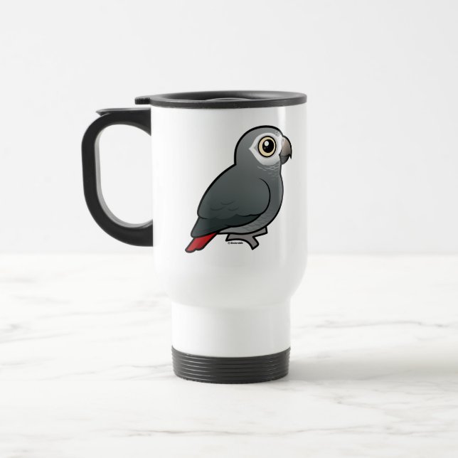 Timneh African Grey Parrot Travel Mug (Left)