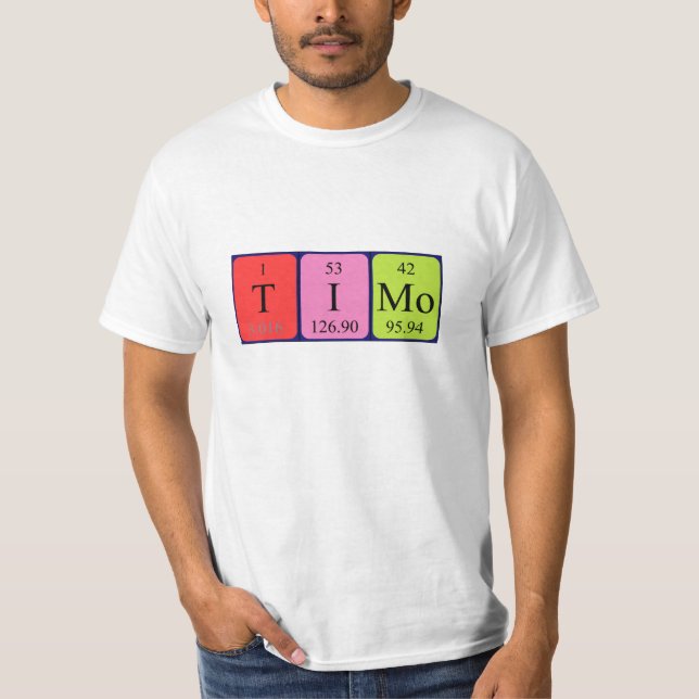 Timo periodic table name shirt (Front)