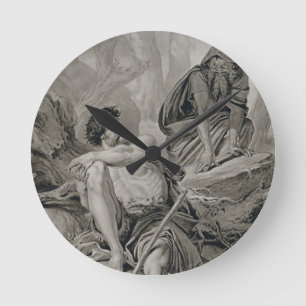Timon and Apemantus, from Timon of Athens by Willi Round Clock