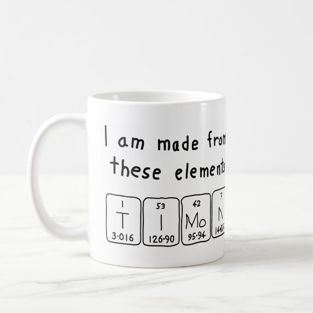 Timon periodic table name mug (Left)