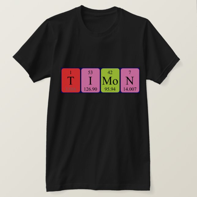 Timon periodic table name shirt (Design Front)