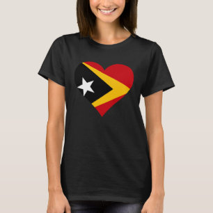 Timor-Leste Flag Heart Timor-Leste Gifts Love Timo T-Shirt