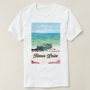 Timor-Leste retro travel poster. T-Shirt