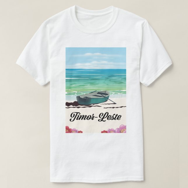 Timor-Leste retro travel poster. T-Shirt (Design Front)