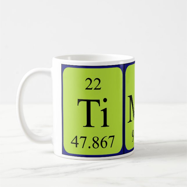 Timote periodic table name mug (Left)