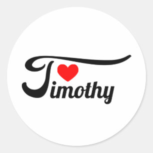 Timothy Classic Round Sticker
