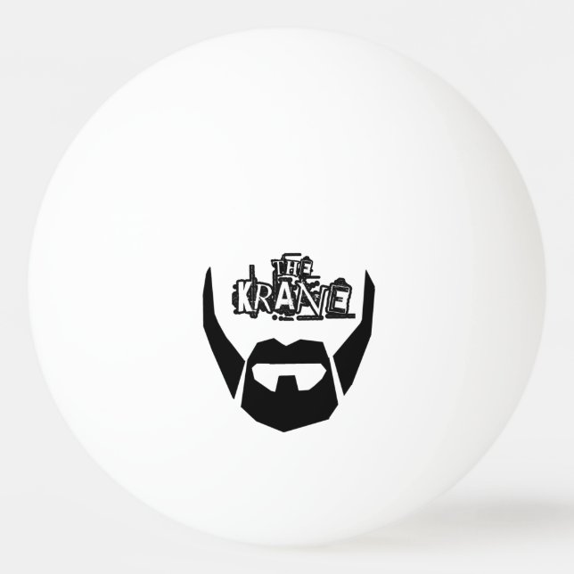 Timothy Krane The Krane Black Beard Ping Pong Ball (Front)